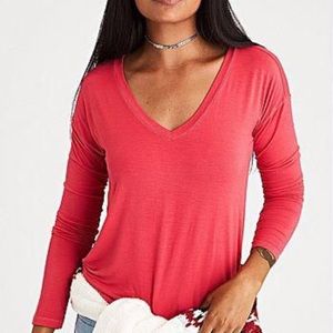 AE Soft and Sexy Hot Pink Long Sleeve, Large